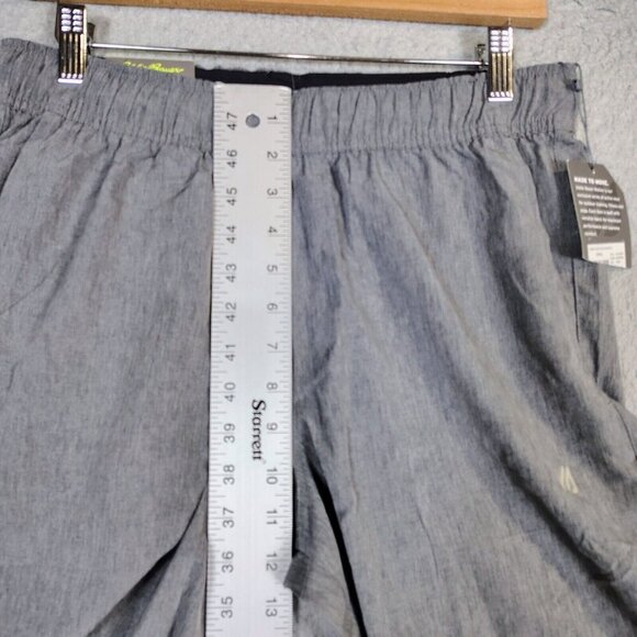 Eddie Bauer Motion Shorts Men's Small Heather Gray Woven 8" Inseam Outdoor NWT - Picture 10 of 13